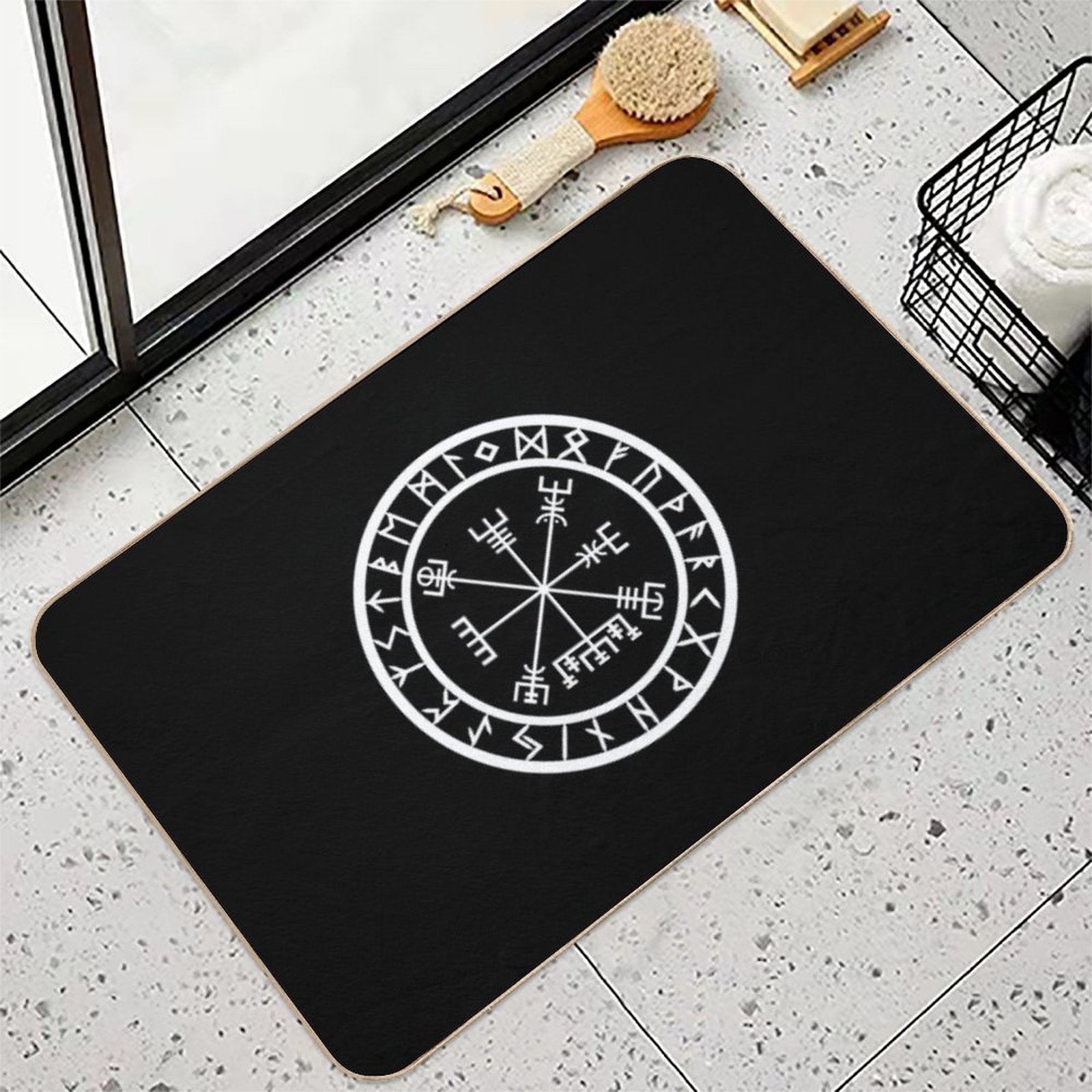 Vegvisir  Rune Circle (Variant II)  Easy To Clean Bath Mat