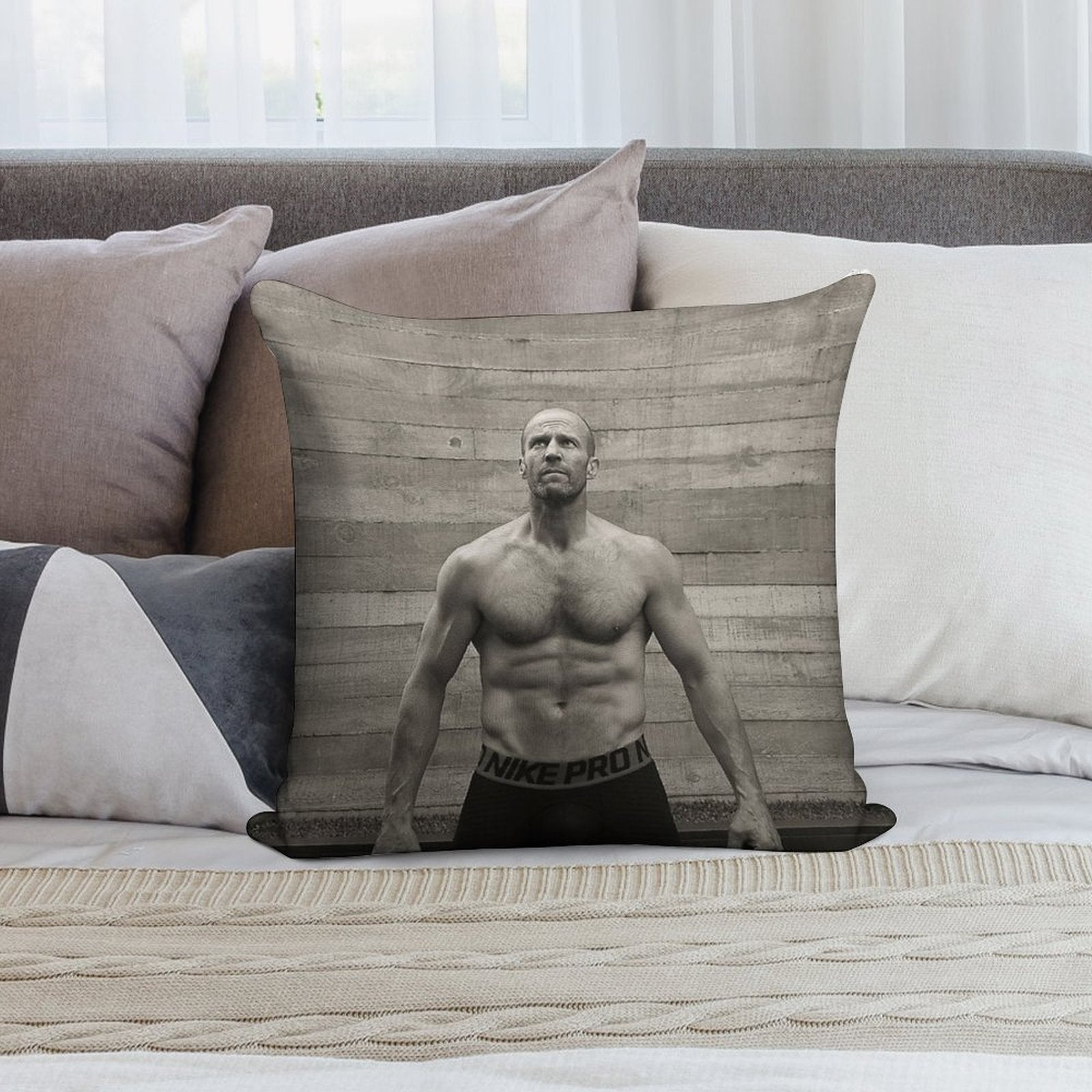 Jason Statham Soft Style Accent Throw Pillow