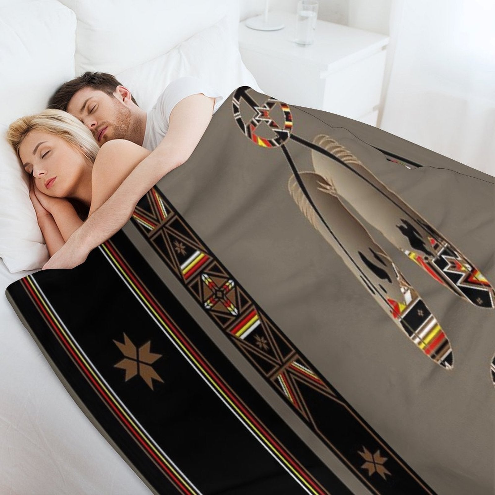 Lakota Design Travel-friendly Throw Blanket