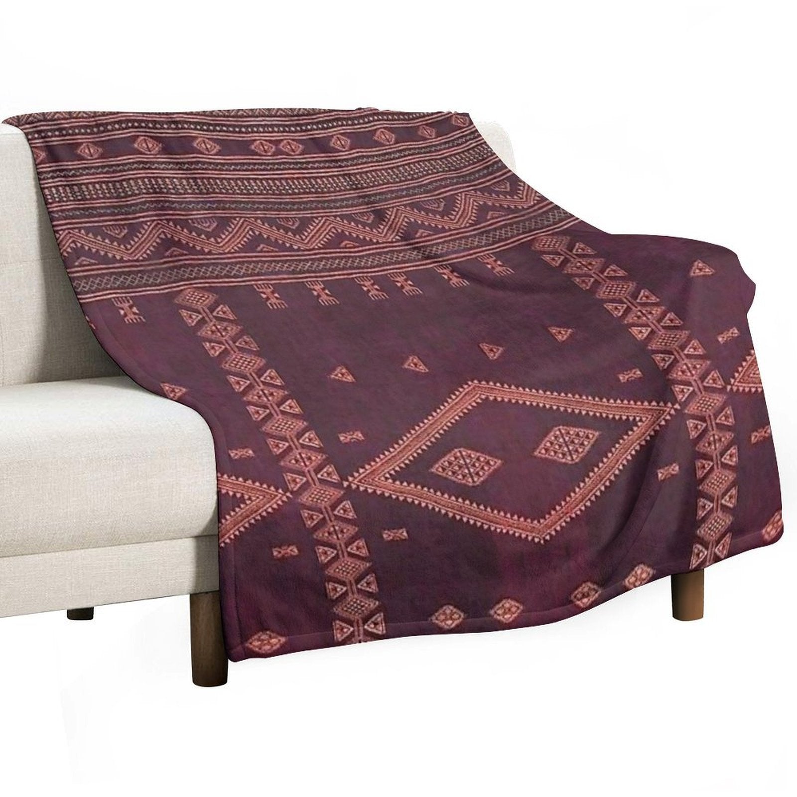 Traditional Moroccan Design Multi-functional Throw Blanket