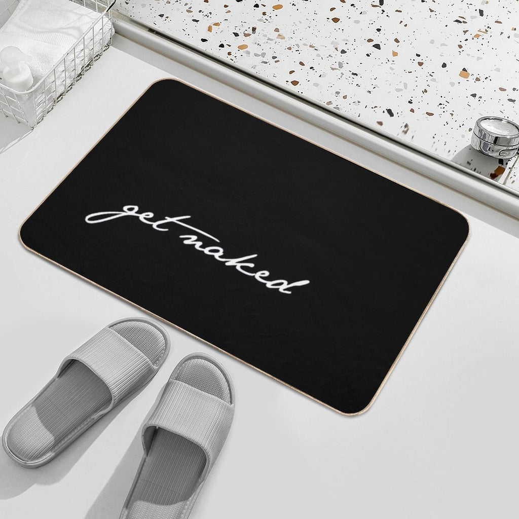 Get Naked Black Bathroom Decor  Easy Maintenance Bath Mat