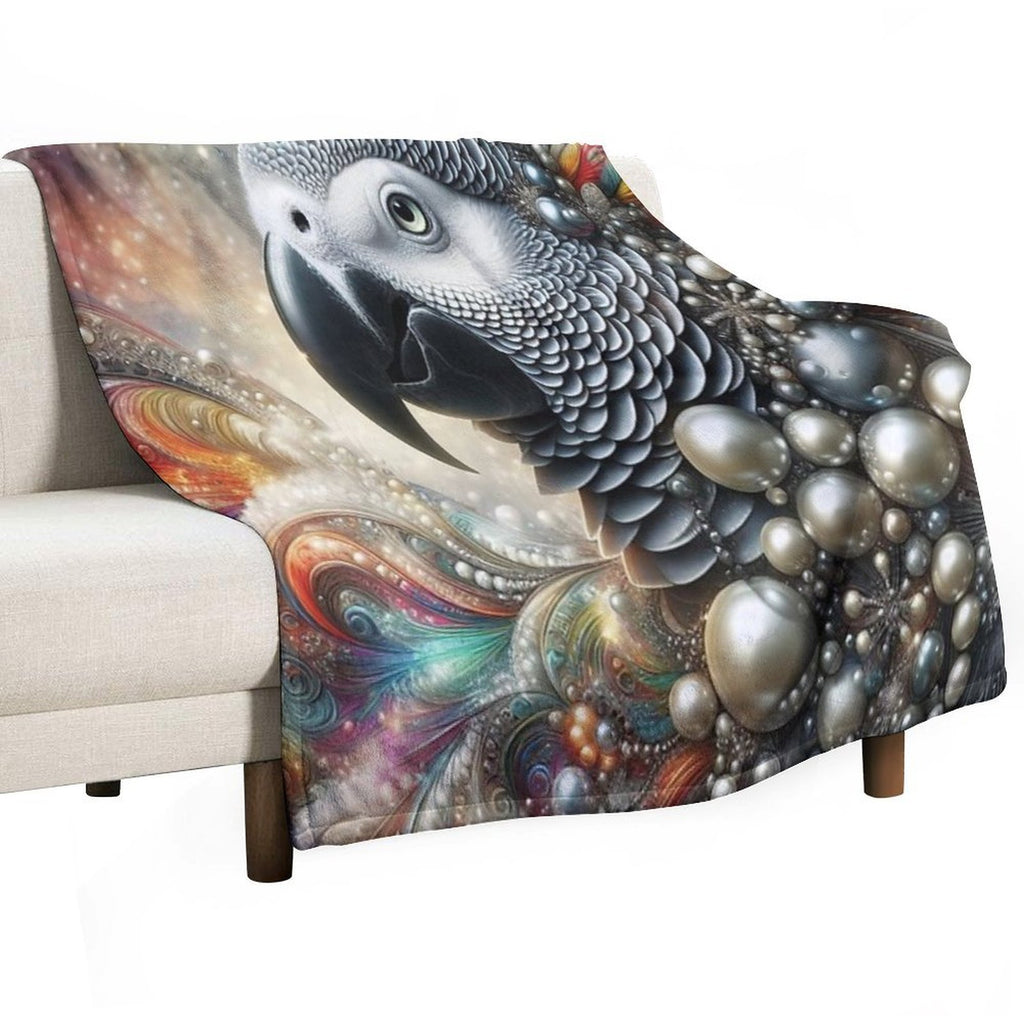 African Gray Parrot Shrink-resistant Throw Blanket