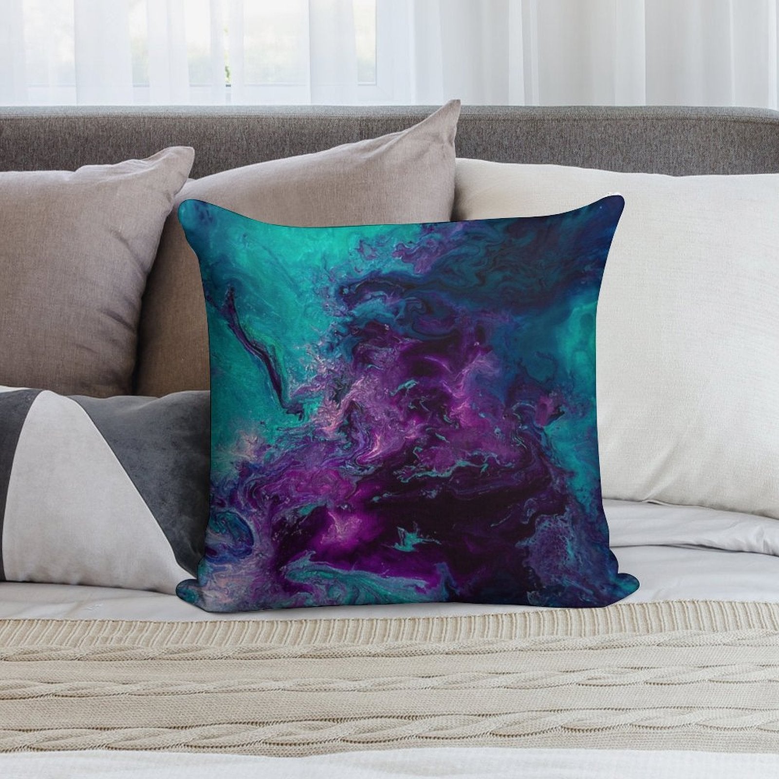 Nebulous Soft Fade-Resistant Throw Pillow