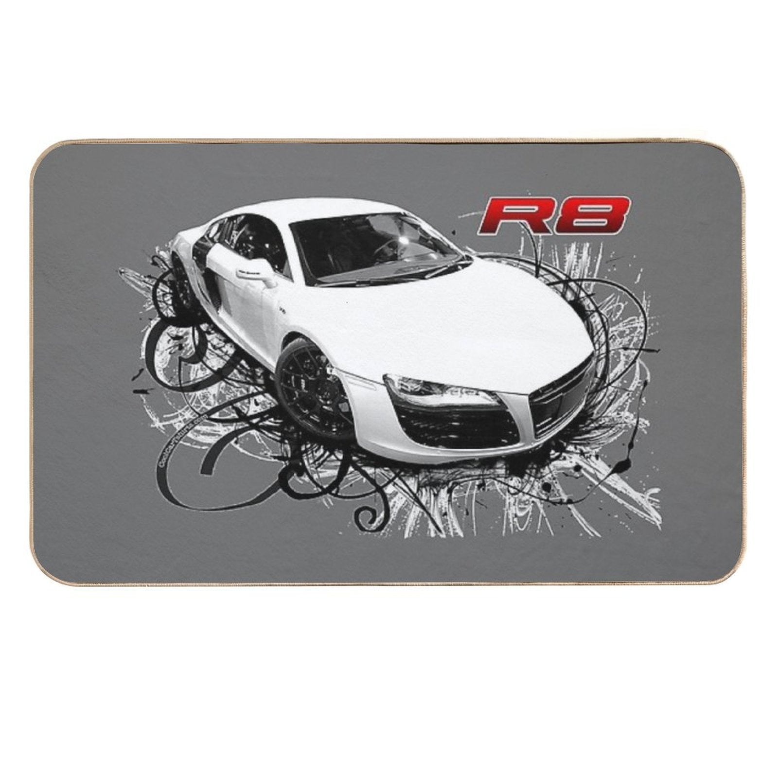 Audi R8 in Swirls  Long-Lasting Bath Mat