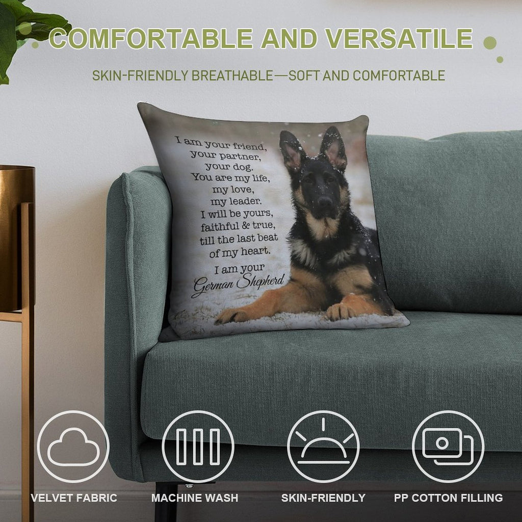 I Am Your German Shepherd Soft Luxury Feel Throw Pillow