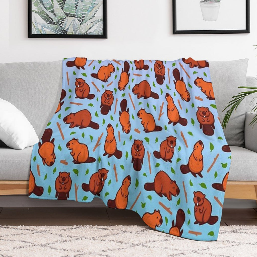 Beaver FevEr Anti-pilling Throw Blanket
