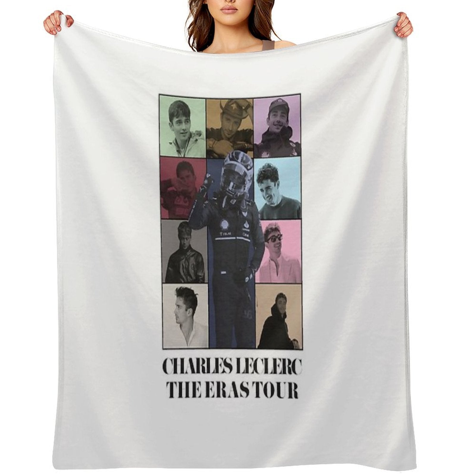 Charles Leclerc Ft. The Eras Tour Velvety-soft Throw Blanket