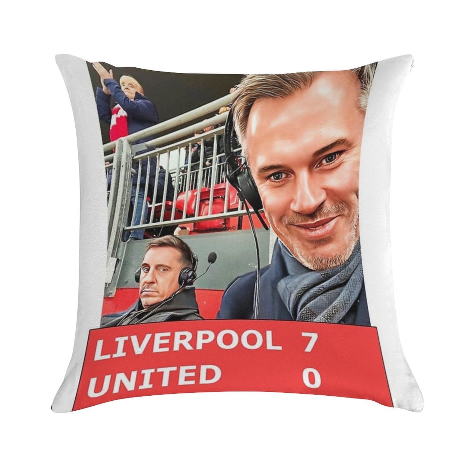 Liverpool 7 United 0 Soft Washable Throw Pillow