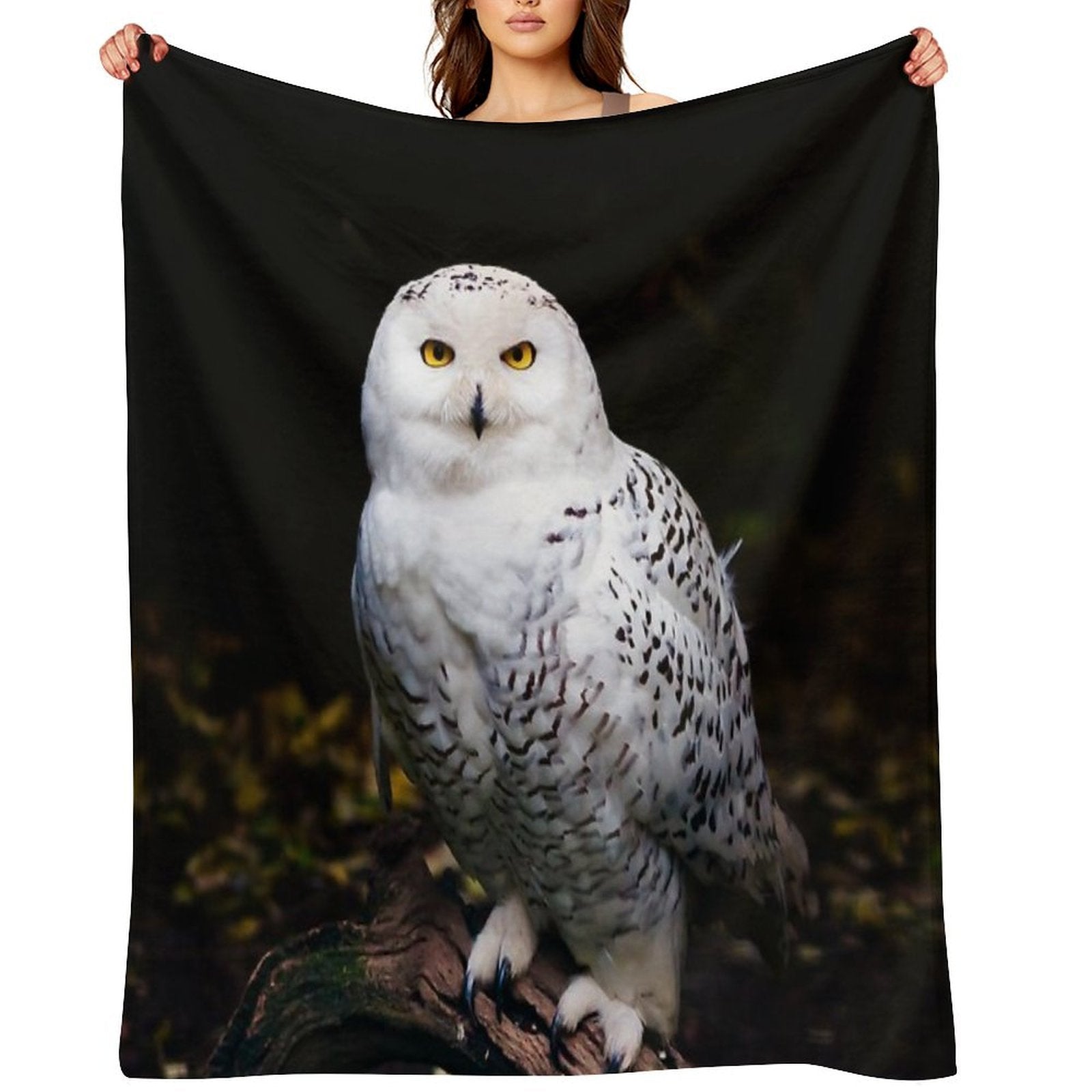 Majestic Winter Snowy Owl Durable Throw Blanket