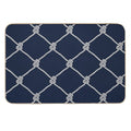 Nauti Navy Rope Pattern  Anti-Trip Bath Mat