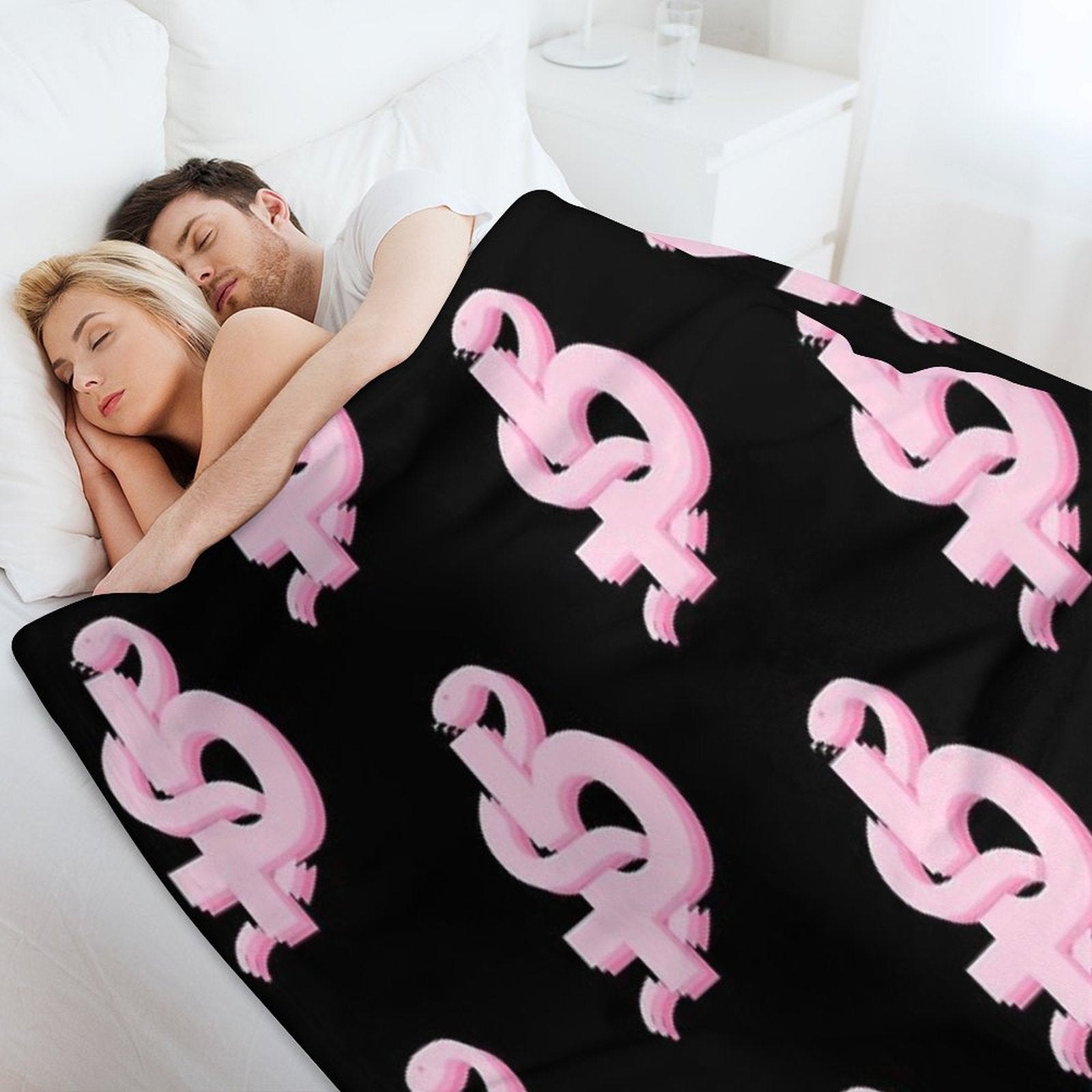 Blackbear Logo Pink Plush Throw Blanket