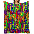 Wacky Inflatable Arm Flailing Tube Man Eco-conscious Throw Blanket