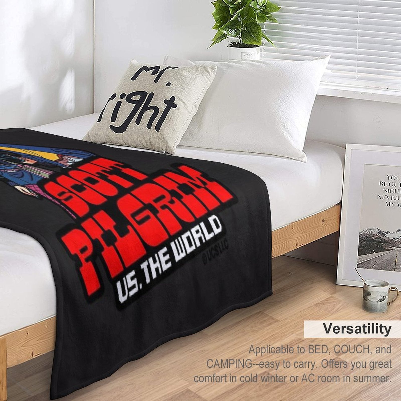 Scott Pilgrim Vs The World Cartoonish. Birthday Party Gifts. Officially Licensed Merch. All-season Throw Blanket