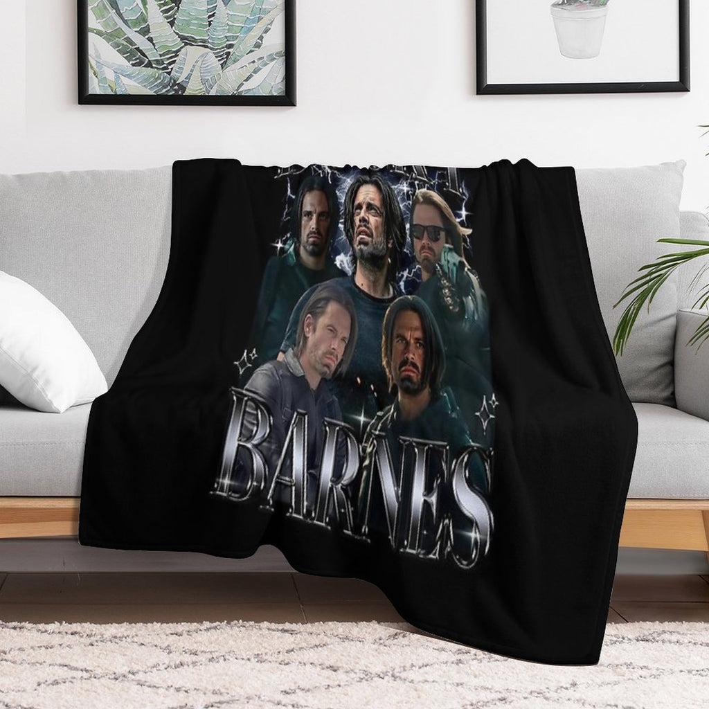 Bucky Barnes Thunderbolts Sebastian Stan Winter Soldier Avengers Superhero Captain America Movies Poster Multi-functional Throw Blanket