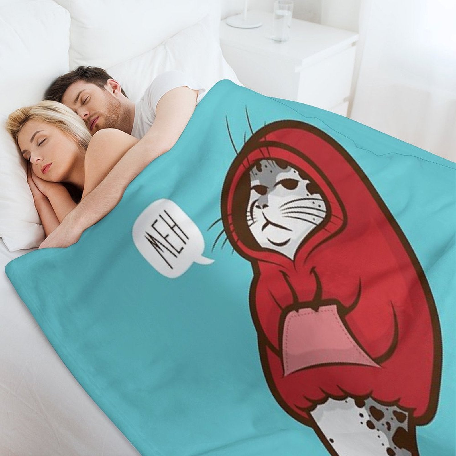 Hooded Seal Shrink-resistant Throw Blanket