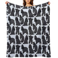 Cute Black English Cocker Spaniel Dog Pattern Gift-ready Throw Blanket