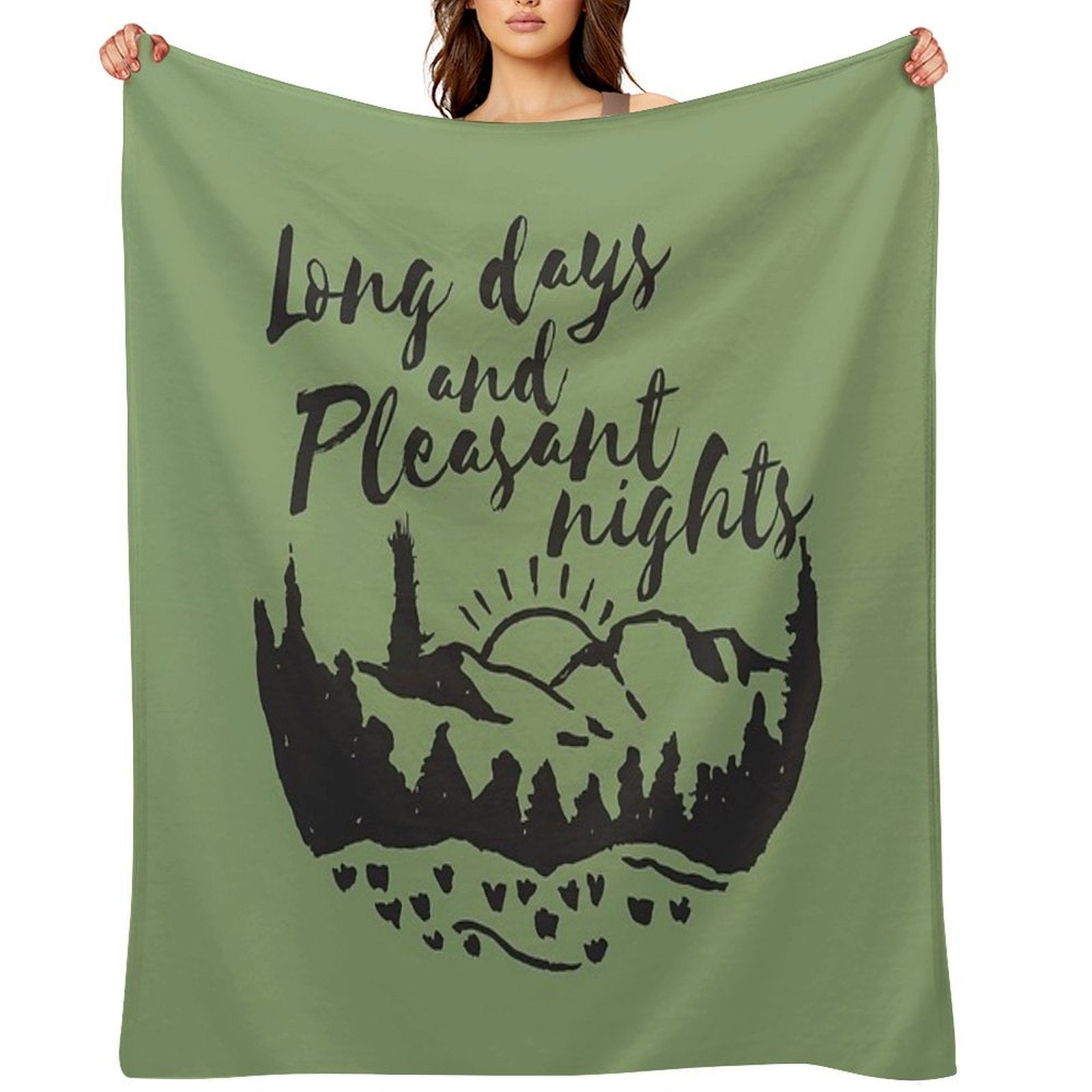 Long Days And Pleasant Nights Durable Throw Blanket