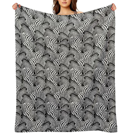 Zebra B  W Easy Care Throw Blanket