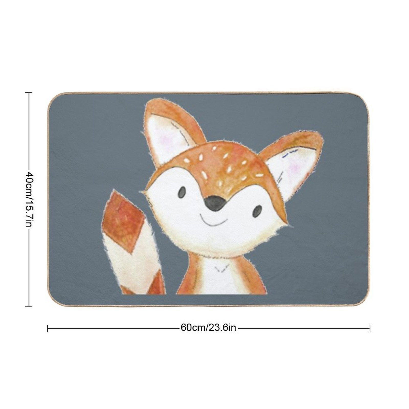 Little Fox Smiling  High-Traffic Bath Mat