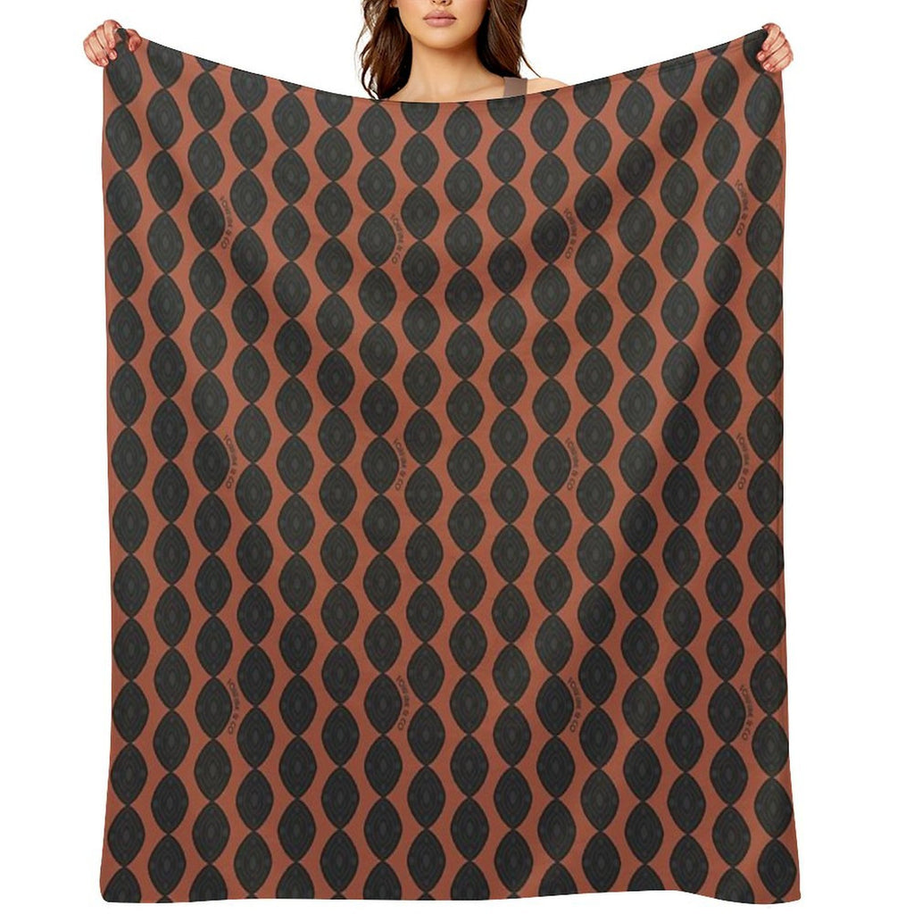Atomic Blooms - Clay And Charcoal Durable Throw Blanket