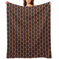 Atomic Blooms - Clay And Charcoal Durable Throw Blanket