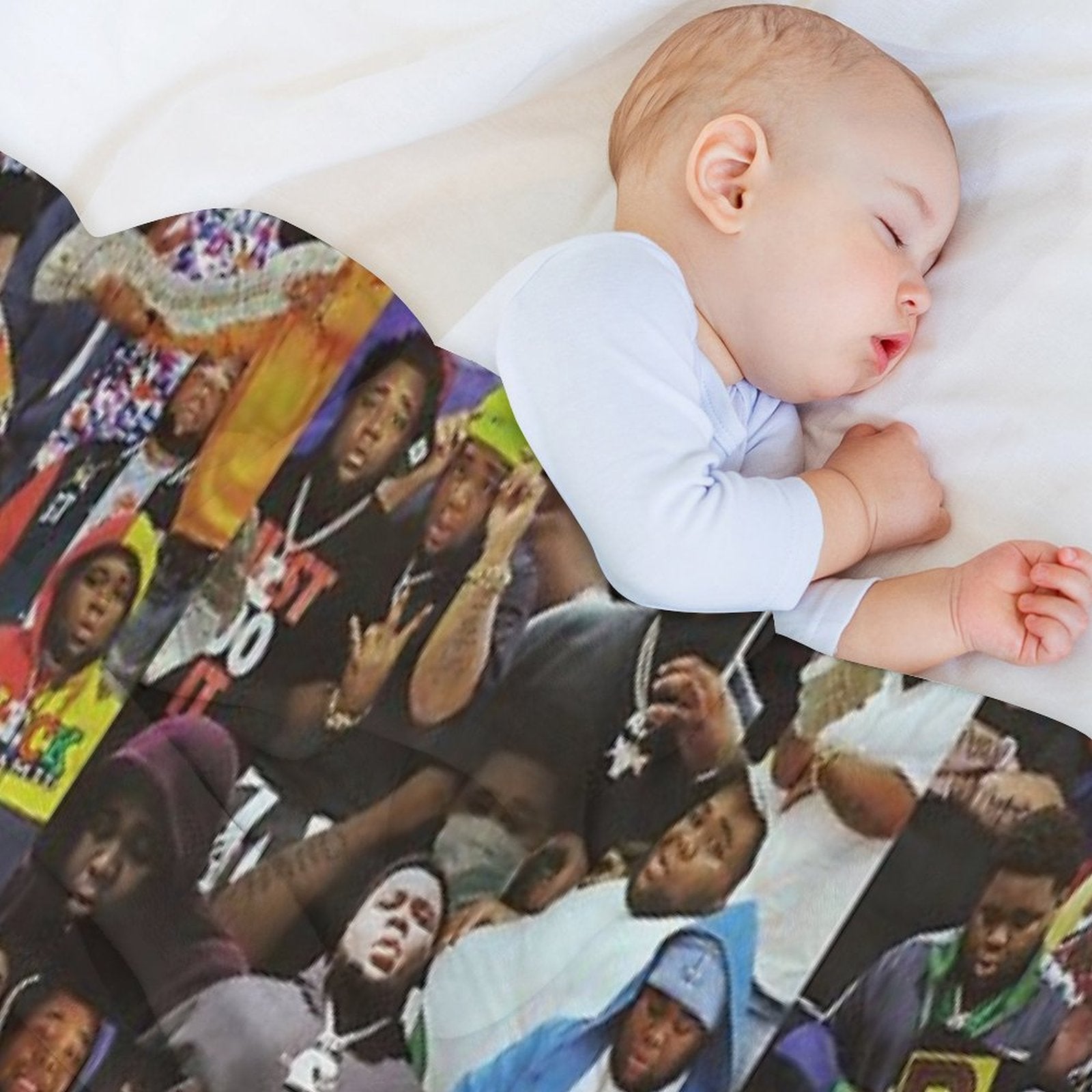 Rod Wave Collage Eco-conscious Throw Blanket