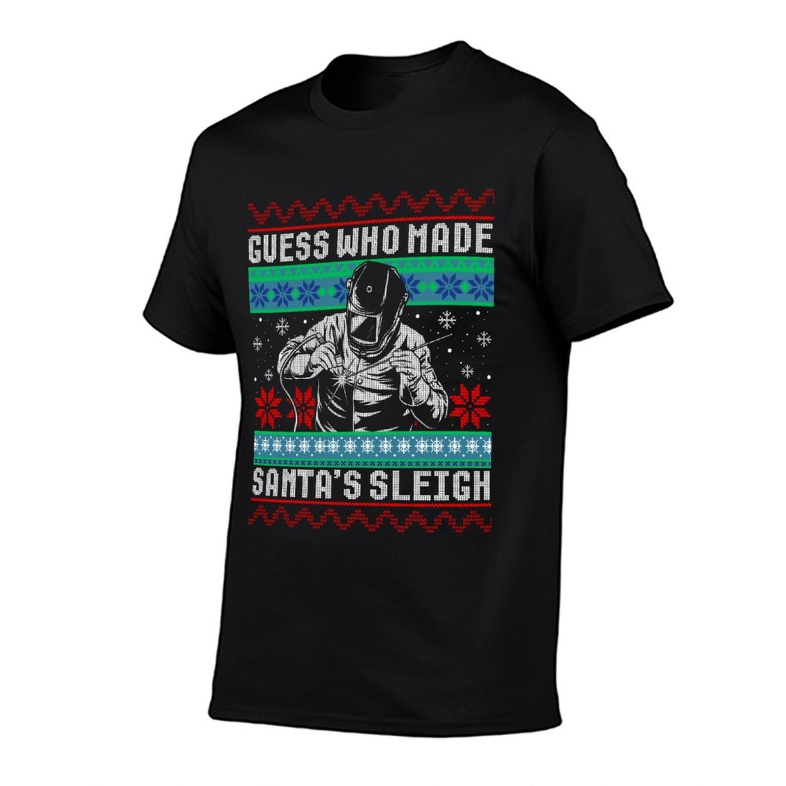 Funny Welder Ugly Christmas Sweater Gift for Welder  Fade-proof Color T-Shirt