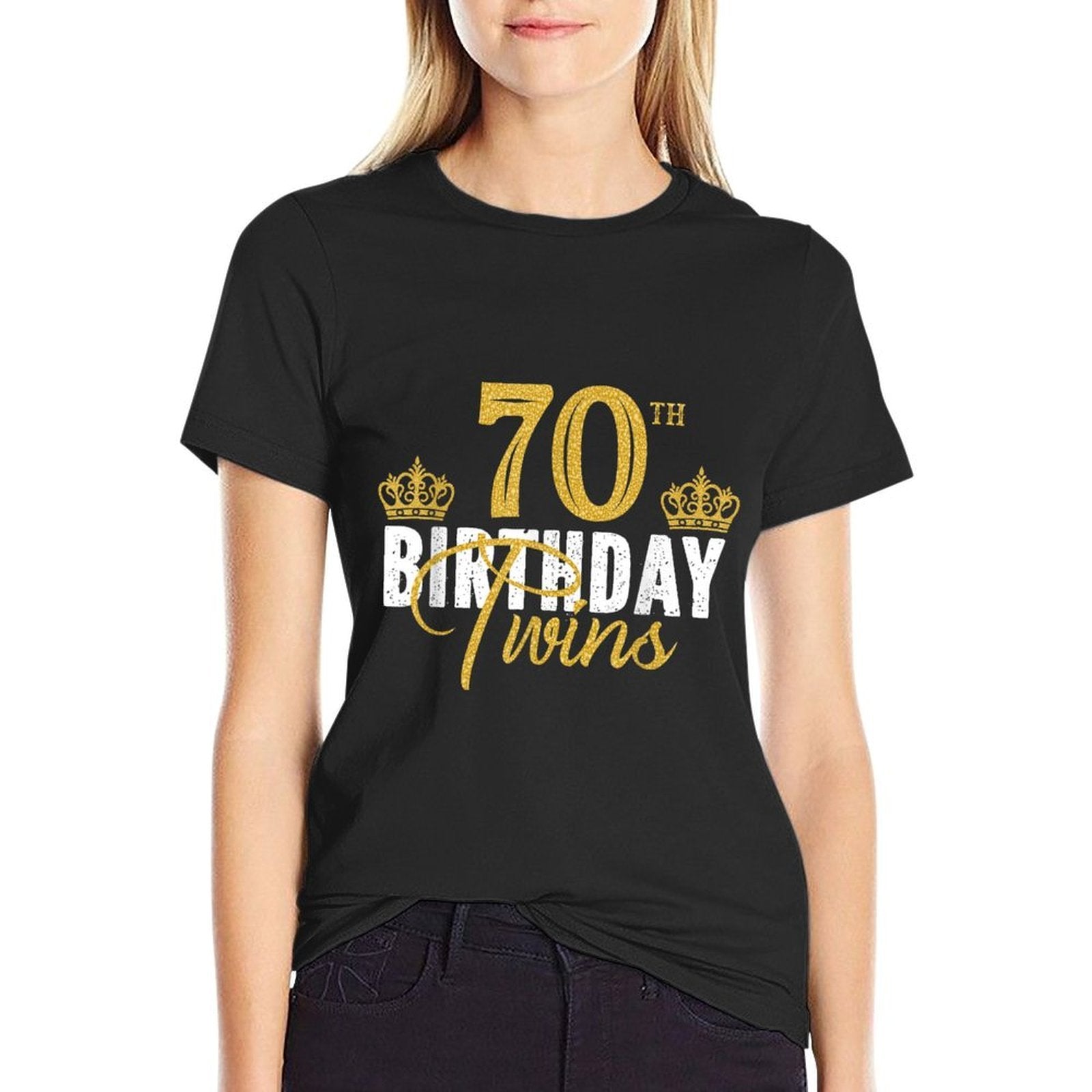 70th Birthday Twins 70 Years Old Twin Brother And Sister  Odor-resistant T-Shirt