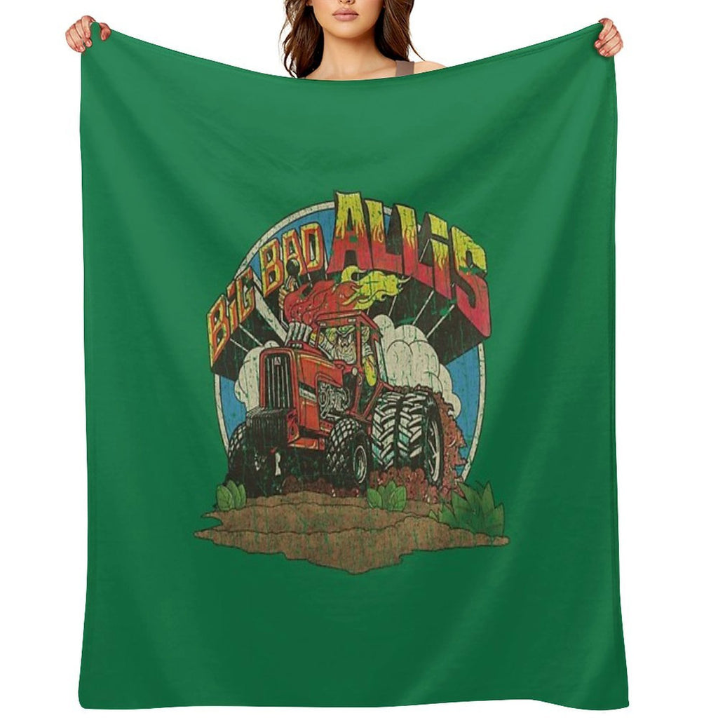 Big Bad Allis Tractor 1981 Quick-dry Throw Blanket