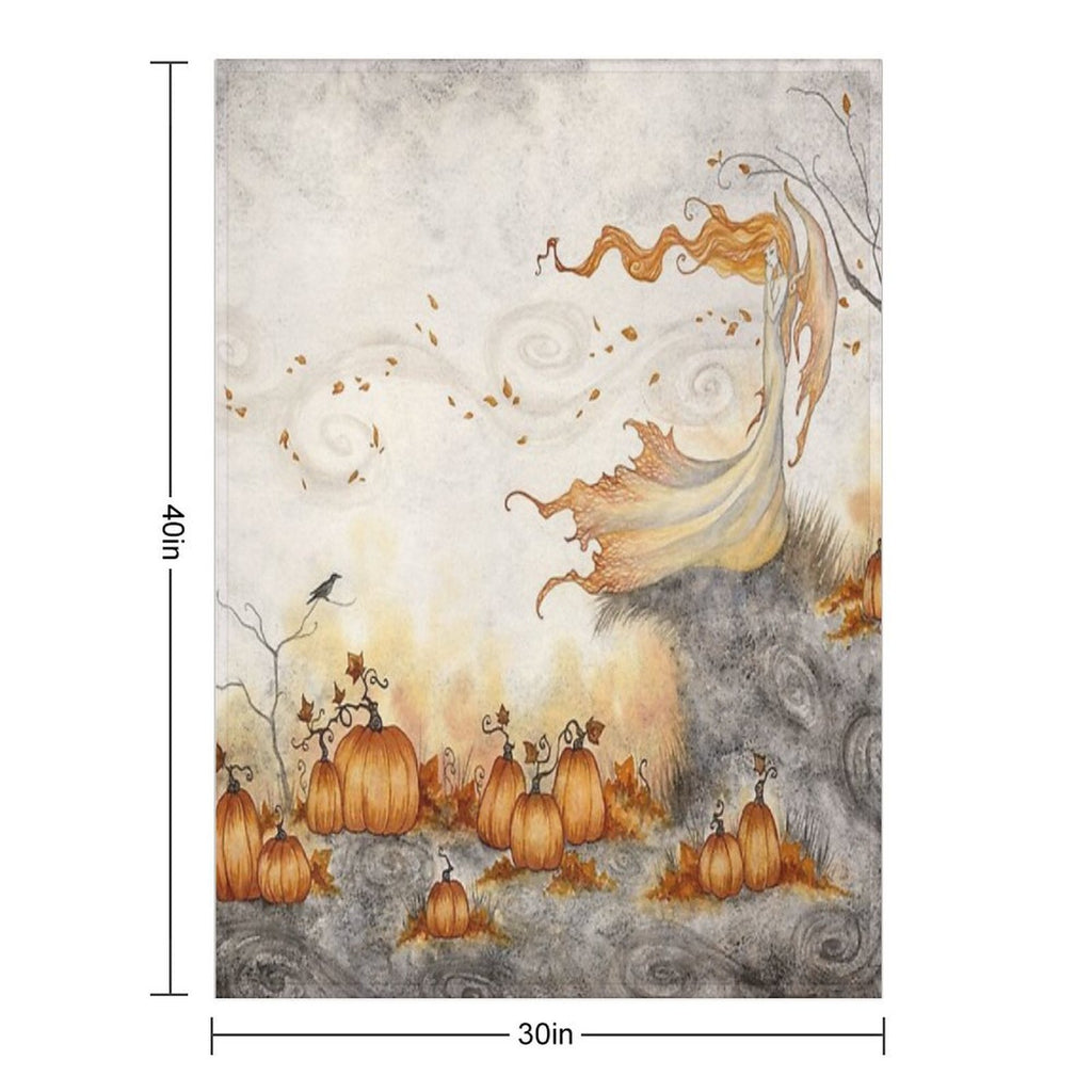 Whispers in The Pumpkin Patch Compact Throw Blanket