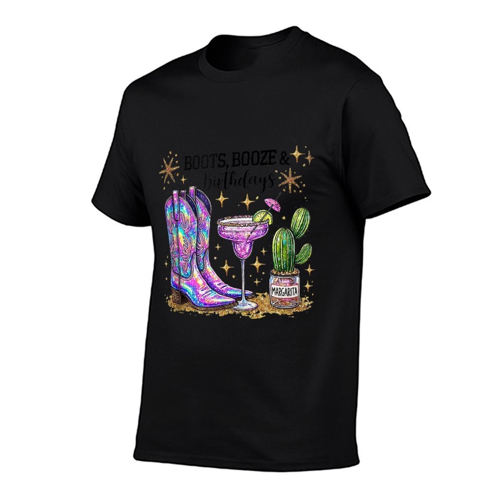 Boots Booze & Birthday Cowgirl Western Margarita Party  Moisture-wicking T-Shirt