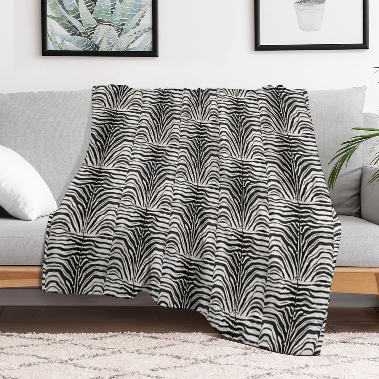 Zebra Anti-pilling Throw Blanket