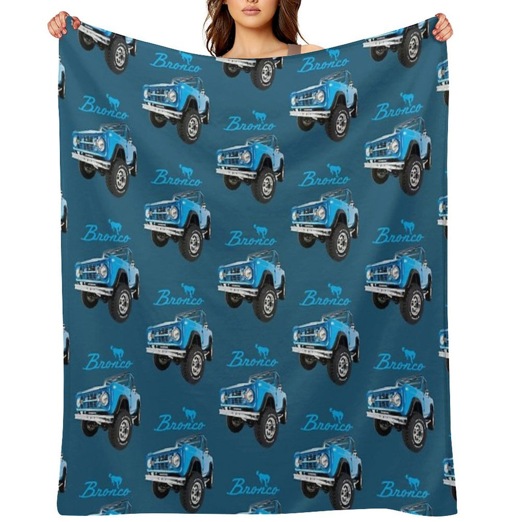 Blue Bronco Retro Bronco Comfort Throw Blanket