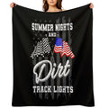 Summer Nights Dirt Track Lights Racing Anti-pilling Throw Blanket