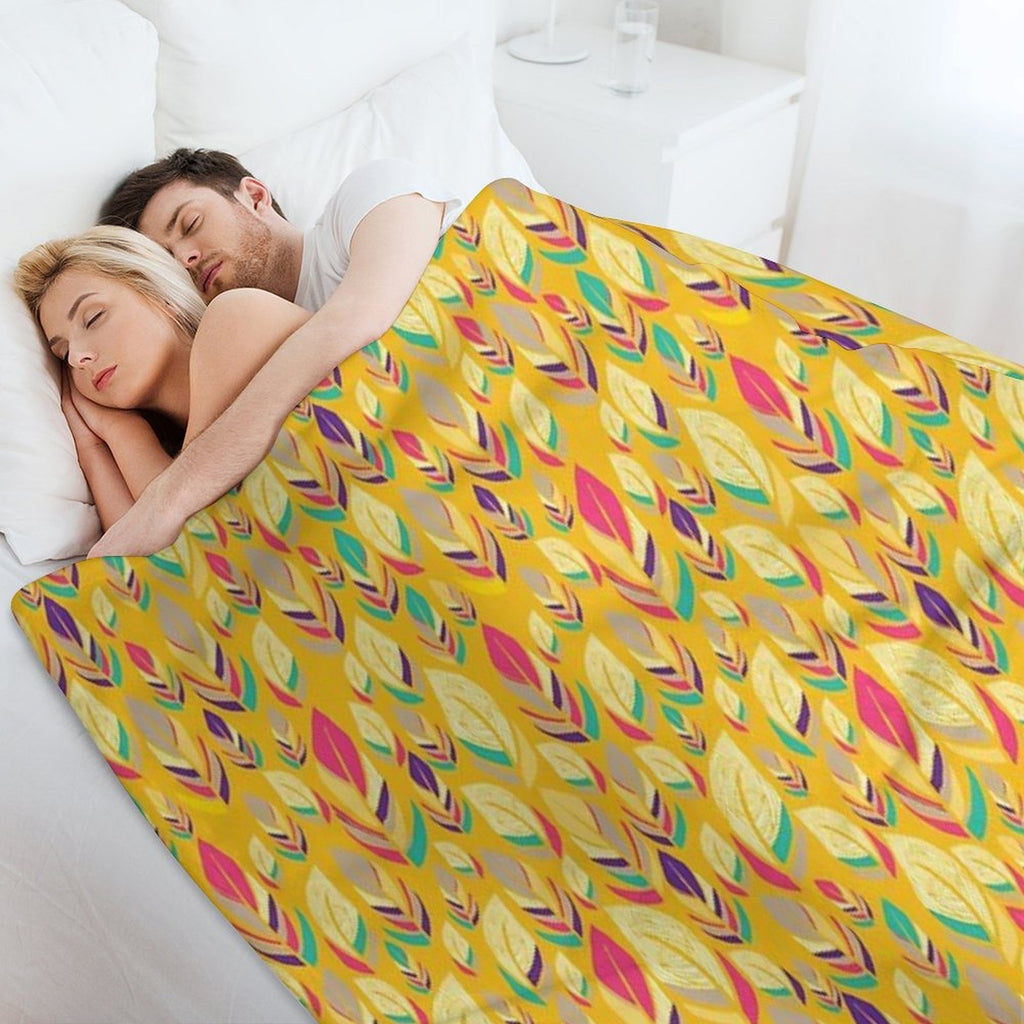 Dancing Feathers Machine-washable Throw Blanket