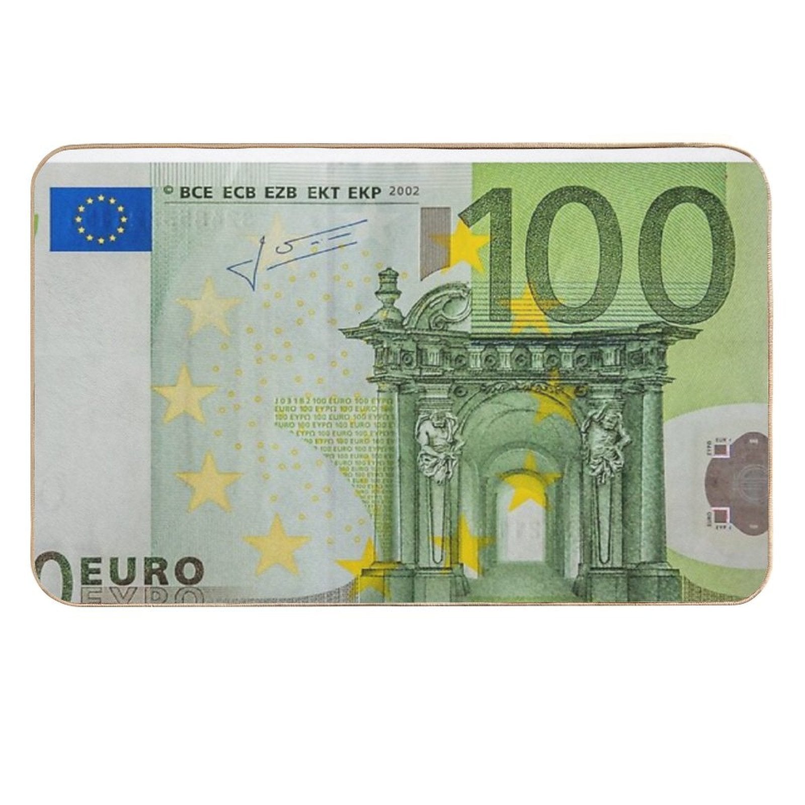 100 Euro Note for Good Luck  Versatile Bath Mat