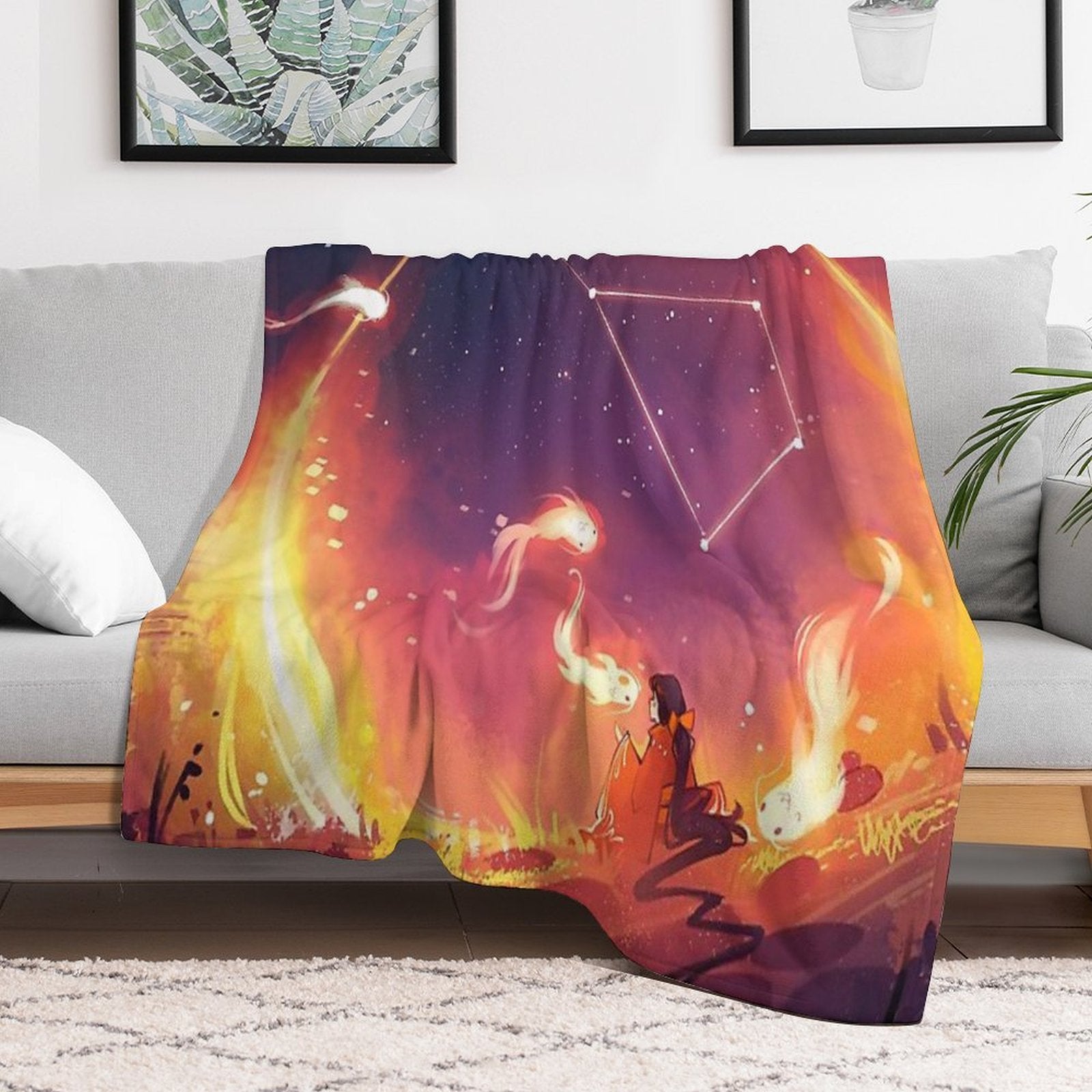 Sky Dancer Plush Throw Blanket