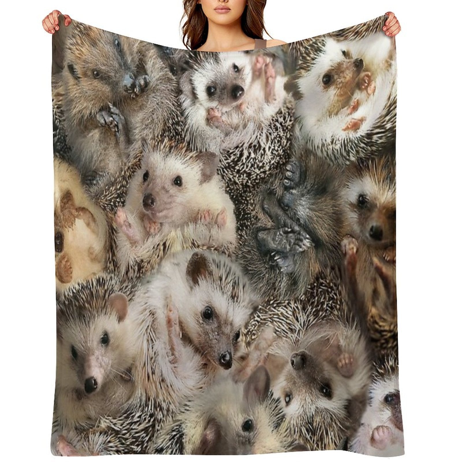 Hedgehogs Compact Throw Blanket