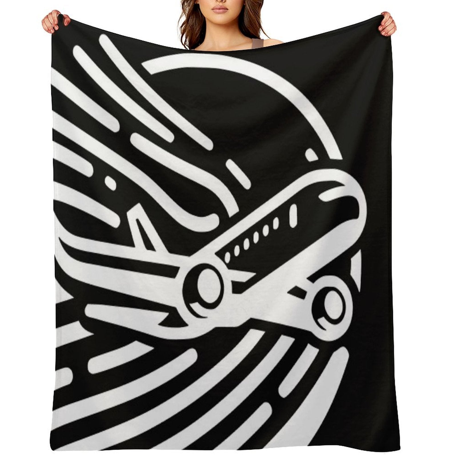 Airplane Decor Easy Care Throw Blanket
