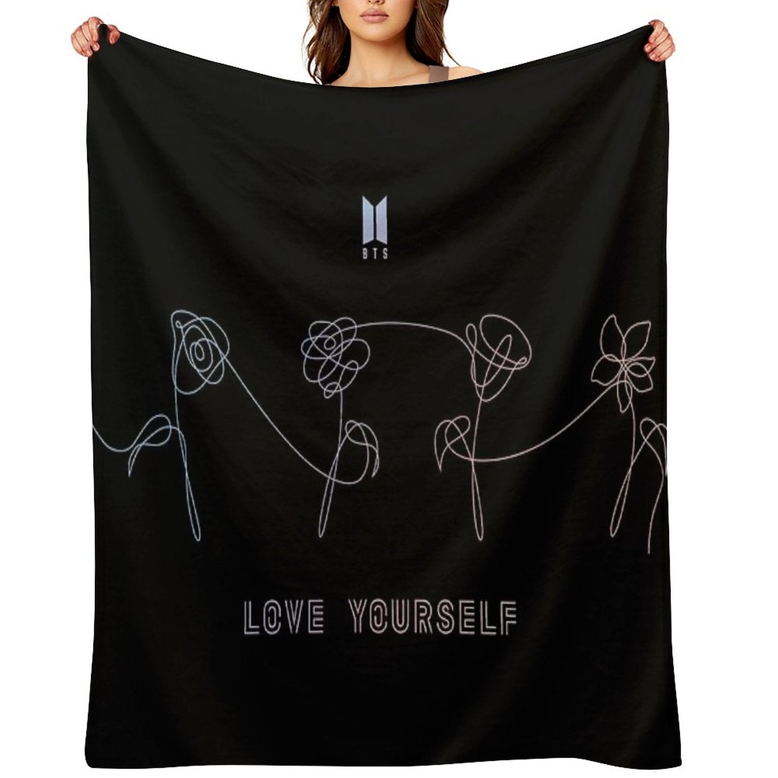 BTS LOVE YOURSELF FLOWER #1 Quick-dry Throw Blanket