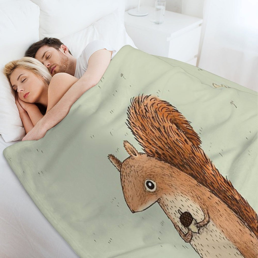 Sarah The Squirrel Travel-friendly Throw Blanket