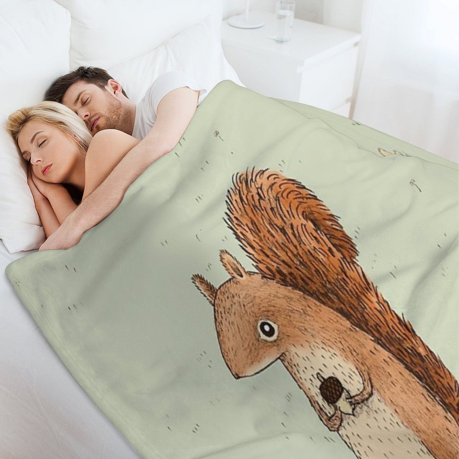 Sarah The Squirrel Travel-friendly Throw Blanket