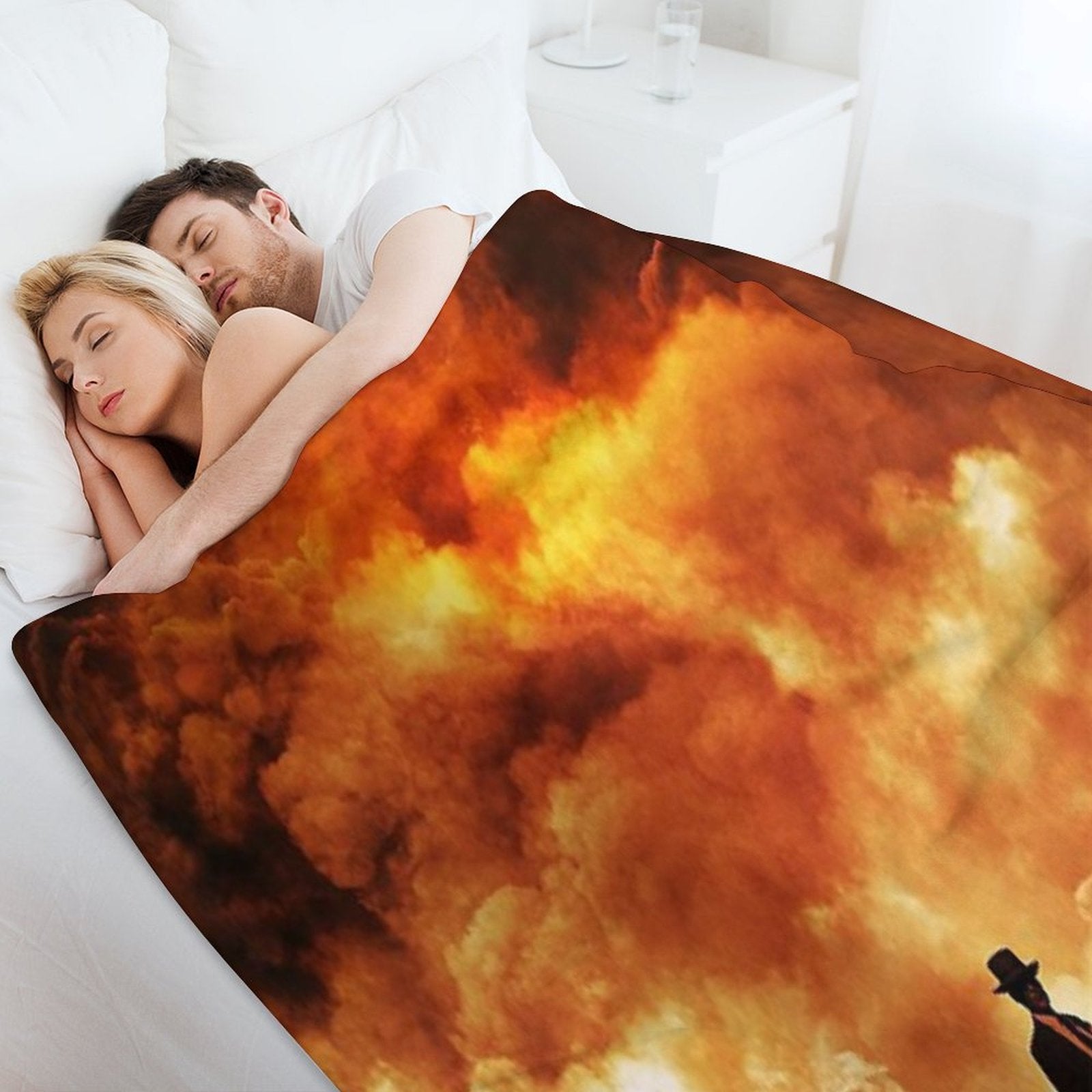 Vintage Oppenheiimer Movies Film  002 Eco-conscious Throw Blanket