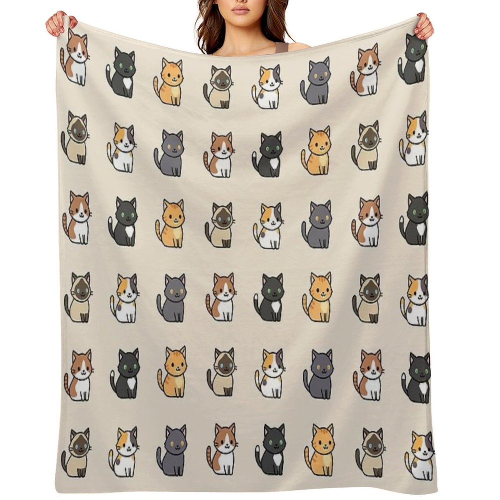 Cute Cats Durable Throw Blanket