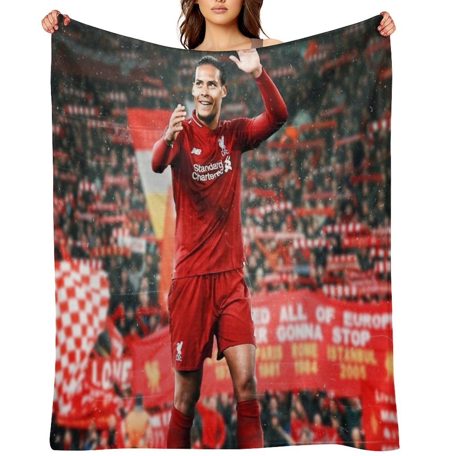 Virgil Van Dijk Travel-friendly Throw Blanket