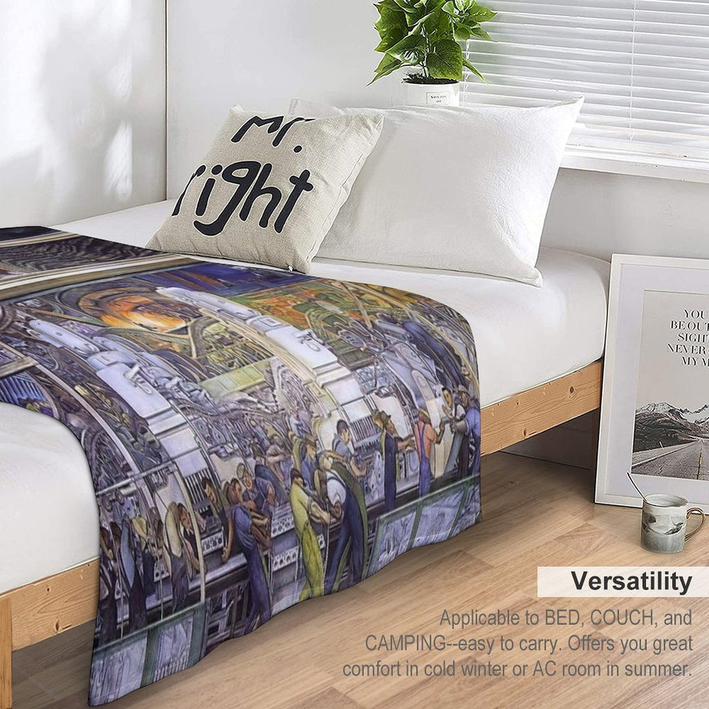 Diego Rivera Famous Paintings Compact Throw Blanket