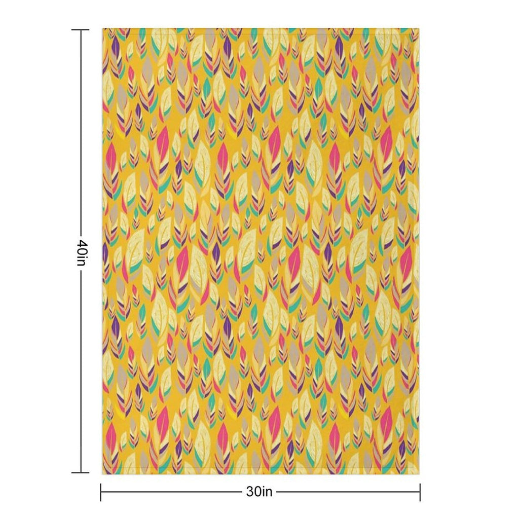 Dancing Feathers Machine-washable Throw Blanket