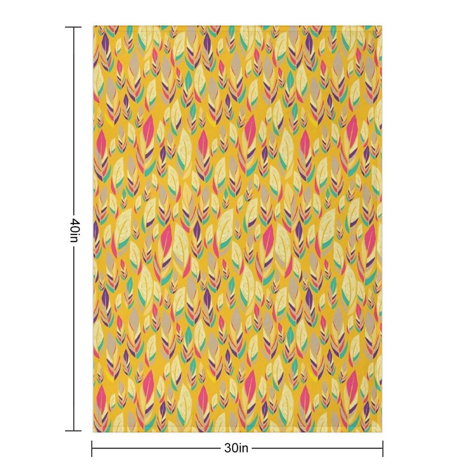 Dancing Feathers Machine-washable Throw Blanket