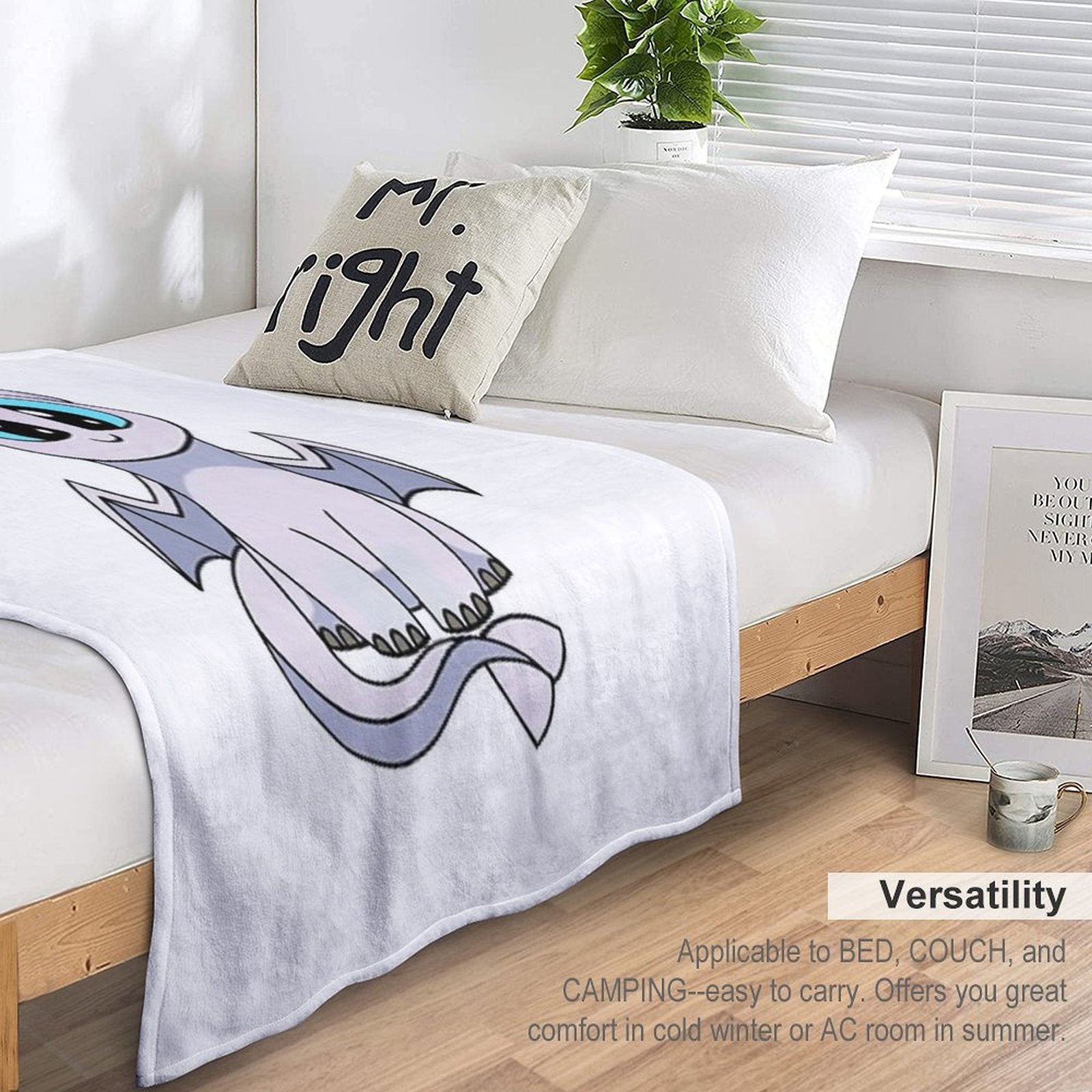 Light Fury Toothless Quick-dry Throw Blanket