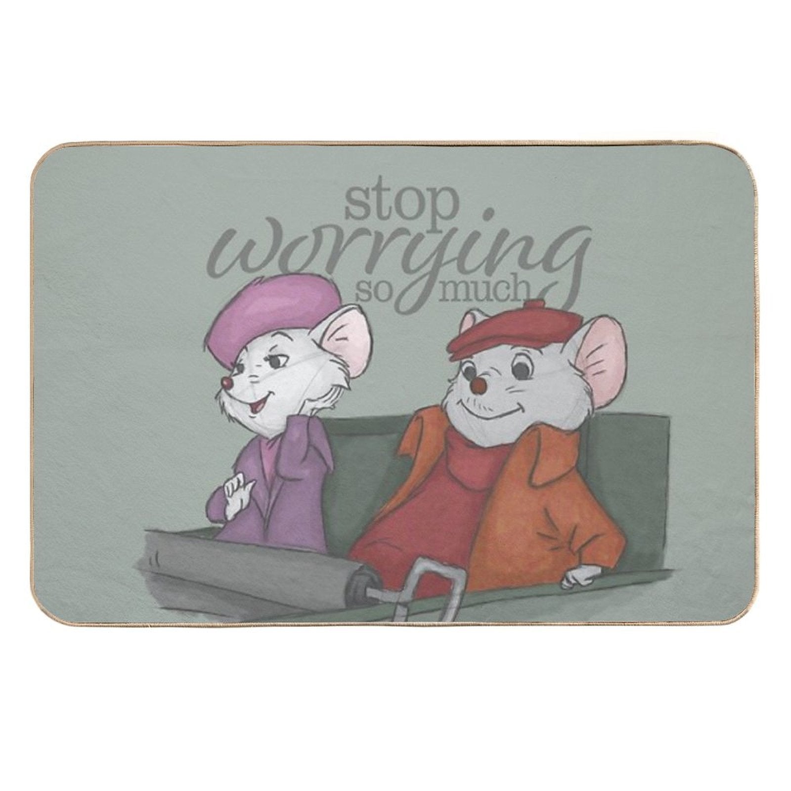 Worrying  Fade-Resistant Bath Mat